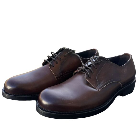 Zara Men\'s Brown Almond Toe Lace Up Dress Shoes Size US 10 UK 9 EUR 43 NEW NWT main image 8